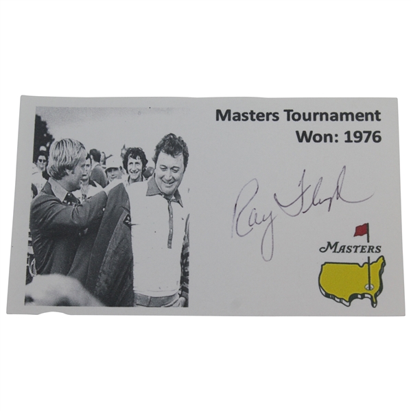 Ray Floyd Signed Masters Tournament Won: 1976 Card JSA ALOA
