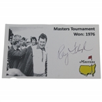 Ray Floyd Signed Masters Tournament Won: 1976 Card JSA ALOA