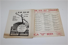 1956 Caliente Open Golf Tournament Pairing Sheet - Presented by Beer & P.G.A.