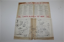 1956 Caliente Open Golf Tournament Pairing Sheet - Presented by Beer & P.G.A.