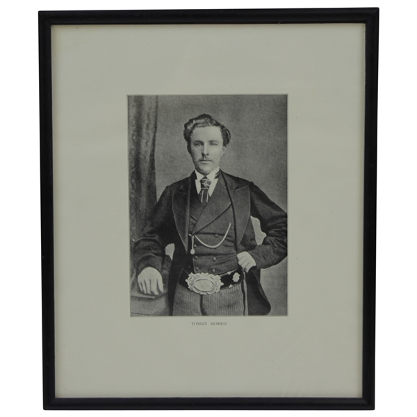 Circa 1908 Young Tom Morris Print Posing with the Challenge Belt Circa 1873