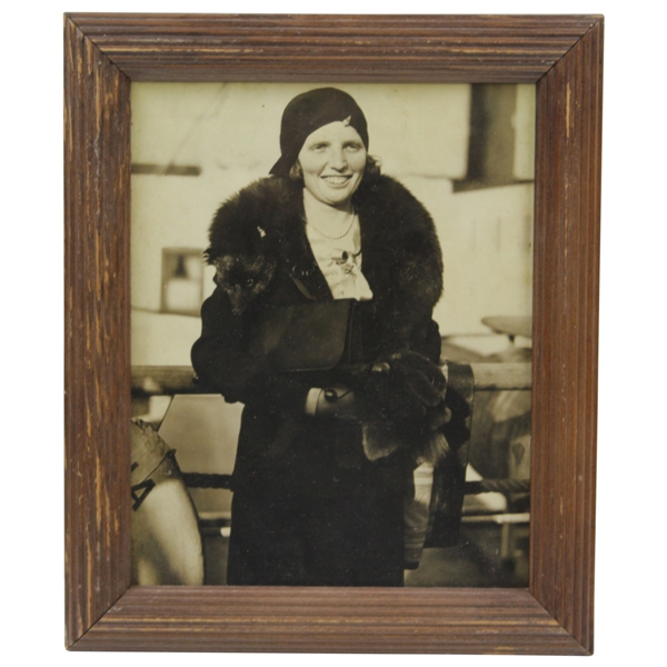 Diana Fishwick  8x10 Wire Photo 2/3/1931 - Framed with Caption Paper on Reverse