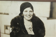 Diana Fishwick  8x10 Wire Photo 2/3/1931 - Framed with Caption Paper on Reverse
