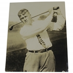 Bobby Jones Personal Original Sepia Photo Posed at Finish of Swing w/Richard Gordin Letter