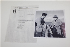 Bobby Jones Personal Original Sepia Photo Posed at Finish of Swing w/Richard Gordin Letter