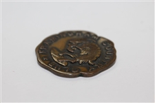Vintage Framingham Country Club 'Goat' Medallion by John Frick with Engraved Name F. Schoble, Jr. (?) on Reverse 
