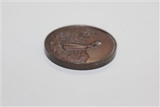 Circa 1920's Bronze Monthly Medal Won By Medal with Woman Golfer Depiction