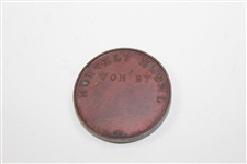 Circa 1920's Bronze Monthly Medal Won By Medal with Woman Golfer Depiction