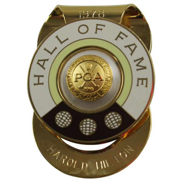 Commemorative 1978 World Golf Hall of Fame Money Clip - Harold Hilton -  First To Win Both British Am & US Am in Same Year