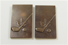 Circa 1920's-30's Bronze French Golf Medal by Morlon with Female Golfer