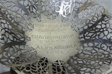 1941 Silver Plated Ladies Short Stop Golf Tournament Championship Winner Trophy with Fine Filigree