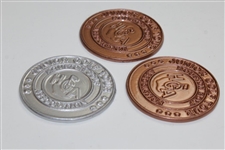 Four (4) Houston Golf Association Uninscribed Medals - Gold, Silver, & Two Bronze