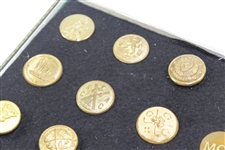 Sixteen (16) Blazer Buttons Collection with Club Insignia - R&A Golf Club, Royal Perth, Royal St. Georges, Monifieth, Morton Hall, etc
