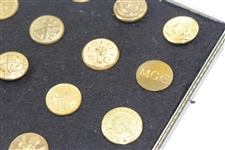 Sixteen (16) Blazer Buttons Collection with Club Insignia - R&A Golf Club, Royal Perth, Royal St. Georges, Monifieth, Morton Hall, etc