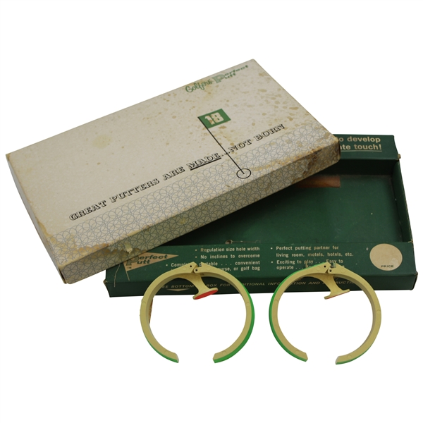 “Golfer’s Perfect Putt” With Two Training Devices in Original Box (Box Has Some Staining)