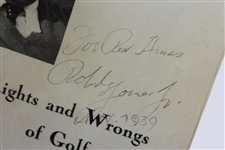Bobby Jones Signed 1935 'Rights and Wrongs of Golf' Spalding Booklet JSA ALOA