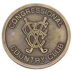 Congressional Country Club with Logo Uninscribed Bronze Colored Medallion
