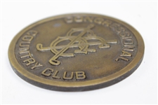Congressional Country Club with Logo Uninscribed Bronze Colored Medallion