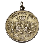 Royal Liverpool Golf Club Far and Sure Sterling Silver Uninscribed Gold Wash Medal