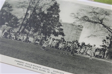 Two Bobby Jones Postcards opening The Forrest Hills-Ricker Hotel in Augusta GA