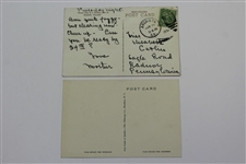 Two Bobby Jones Postcards opening The Forrest Hills-Ricker Hotel in Augusta GA