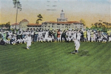 Postcard from Famous 1926 Walter Hagen & Bobby Jones Golf Match - Hagen Defeated Jones 12 & 11