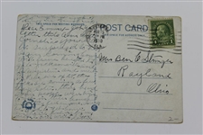 Postcard from Famous 1926 Walter Hagen & Bobby Jones Golf Match - Hagen Defeated Jones 12 & 11