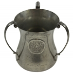 1900 Oakley Country Club Mixed Foursome Best Net Pewter Three-Handle Tankard Trophy