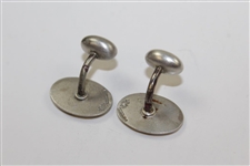 Circa 1900 Pair of Sterling Silver Cufflinks by John Frick NY with Yountakah Country Club