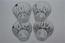 2002 Augusta National Golf Club Ltd Ed Employee Masters Gift Four (4) Old Fashion/Rocks Glasses 4/4