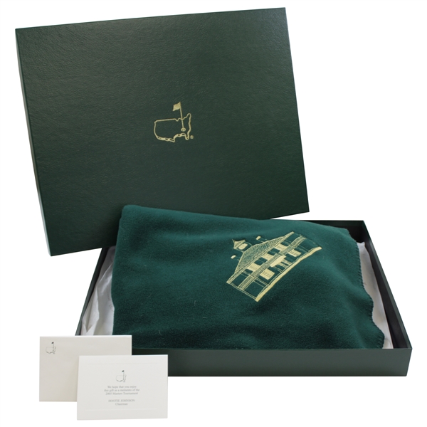 2005 Augusta National Golf Club Ltd Ed Employee Masters Gift Cashmere Blanket in Box with Card