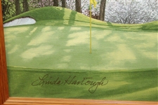 2000 Augusta National Golf Club Ltd Ed Masters Employee Gift Linda Hartaugh Framed Print - Hole No. 4
