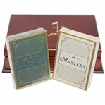 Deluxe Augusta National Golf Club Masters Playing Card Sets In Cherry Wood Box - Unopened