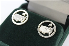 Augusta National Golf Club Logo CBS Gifted Cufflinks In Original Green Box - Used