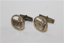 Augusta National Golf Club Logo CBS Gifted Cufflinks In Original Green Box - Used