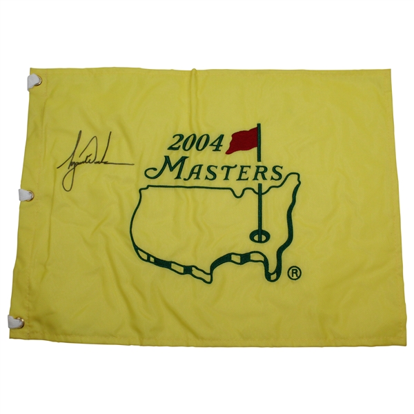 Tiger Woods Signed 2004 Masters Embroidered Flag JSA ALOA