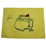 Tiger Woods Signed 2004 Masters Embroidered Flag JSA ALOA