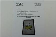 Gary Player Signed Undated Masters Garden Flag with Years Won & '52 Times' Notation JSA ALOA