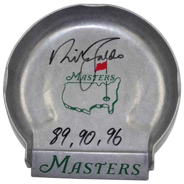 Nick Faldo Signed Masters Pewter Putting Cup with Years Won Notation JSA ALOA