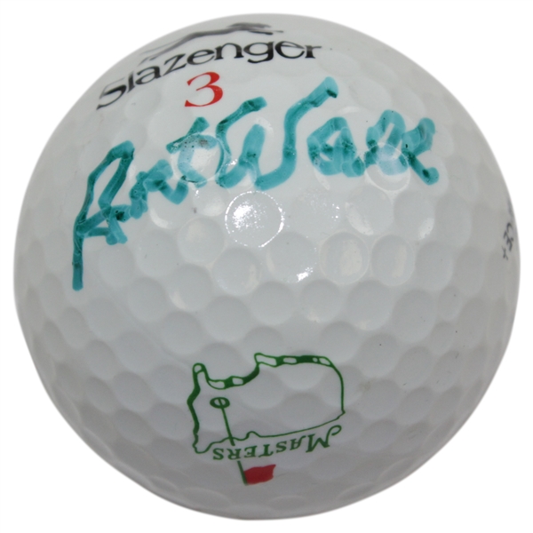 Art Wall Signed Masters Logo Slazenger Golf Ball JSA ALOA