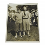 1928 Bobby Jones & Phil Perkins British & U.S. Amateur Champions Square Off Wire Photo