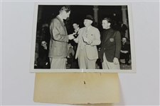 1937 Horton Smith Receiving North & South Medal at Pinehurst from Donald J. Ross Wire Photo