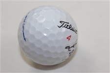 Larry Mize Signed Augusta National Golf Club Logo Titleist Golf Ball JSA ALOA
