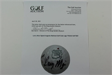 Larry Mize Signed Augusta National Golf Club Logo Titleist Golf Ball JSA ALOA