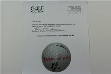 Gene Sarazen Signed Masters Logo Slazenger Golf Ball JSA ALOA