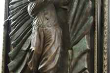 Rare Bobby Jones Large Full Body Post-Swing Burst High Relief Sculpture - Framed