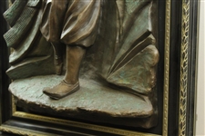 Rare Bobby Jones Large Full Body Post-Swing Burst High Relief Sculpture - Framed