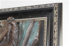 Rare Bobby Jones Large Full Body Post-Swing Burst High Relief Sculpture - Framed
