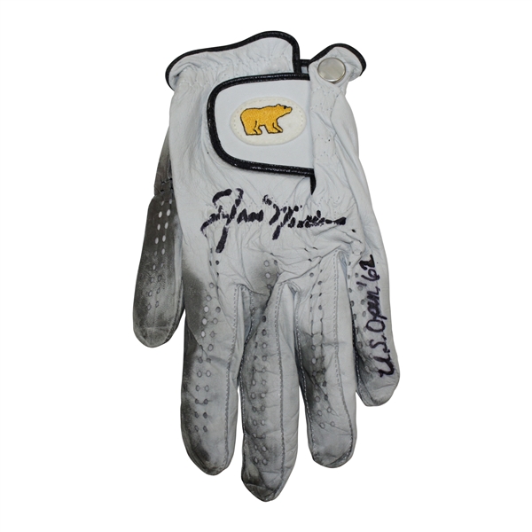 Jack Nicklaus Signed Personal Golden Bear Golf Glove with US Open 62 Inscription JSA ALOA