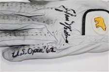 Jack Nicklaus Signed Personal Golden Bear Golf Glove with 'US Open '62' Inscription JSA ALOA